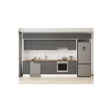 370X240 Cm Klasik Mebran Mutfak Dolabı Beyaz Beyaz Mb-E80S40S50-1 Mebran | Antrasit - Mdf