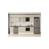 370X240 Cm Klasik Mebran Mutfak Dolabı Beyaz Beyaz Mb-E80S45S45-3 Mebran | Kumtaşı - Mdf