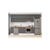 370X240 Cm Klasik Mebran Mutfak Dolabı Beyaz Beyaz Mb-E90S40S40-1 Mebran | Antrasit - Mdf