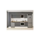 370X240 Cm Klasik Mebran Mutfak Dolabı Beyaz Mbb-E80B40S50-2 Mebran | Antrasit - Suntalam