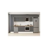 370X240 Cm Klasik Mebran Mutfak Dolabı Beyaz Mbb-E80B45S45-2 Mebran | Antrasit - Suntalam