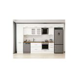 370X240 Cm Klasik Mebran Mutfak Dolabı Beyaz Mbb-E80B50S40-3 Mebran | Beyaz - Suntalam