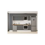375X240 Cm Klasik Mebran Mutfak Dolabı Beyaz Beyaz Mbb-E90B45S40-2 Mebran | Antrasit - Mdf