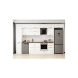 375X240 Cm Klasik Mebran Mutfak Dolabı Beyaz Mbb-E80B45S50-2 Mebran | Beyaz - Suntalam