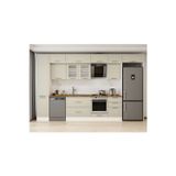 375X240 Cm Klasik Mebran Mutfak Dolabı Beyaz Mbb-E80B45S50-3 Mebran | Kumtaşı - Suntalam