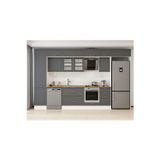 375X240 Cm Klasik Mebran Mutfak Dolabı Beyaz Mbb-E80B50S45-3 Mebran | Antrasit - Suntalam