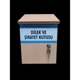 37x24x16 Kilitli Ahşap Dilek Ve Şikayet Posta Kutusu
