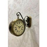 37x28 Cm Eskitme Metal Istasyon Duvar Saati