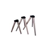 38-41-44 cm, Ahşap Konik Mobilya Sehpa Ayağı + Aparatlar (Ham)