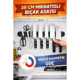 38 cm Mıknatıslı Bıçak Askısı Duvara Monte Manyetik Bıçak Tutucu Mutfak Bıçaklık Organizer