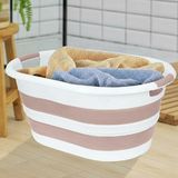 38 Litre Katlanabilir Silikon Çamaşır Sepeti Akordiyon Katlanır Sele Yer Kaplamayan Taşınabilir Ergonomik Kulplu Dayanıklı ve Hafif Depolama Sepeti Banyo ve Ev Kullanımı Kirli Sepeti