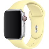 38 mm - 40 mm S/m Apple Watch 3-4-5-6-Se Uyumlu Silikon Kordon Kayış - Limon Sarısı