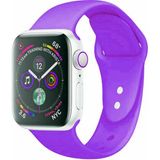 38 mm - 40 mm S/m Apple Watch 3-4-5-6-Se Uyumlu Silikon Kordon Kayış - Mor