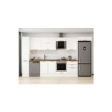 380X222 Cm Klasik Mebran Mutfak Dolabı Beyaz Beyaz Mbb-E80B40S60-2 Mebran | Beyaz - Mdf