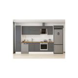 380X222 Cm Klasik Mebran Mutfak Dolabı Beyaz Mbb-E90B45S45-2 Mebran | Antrasit - Suntalam