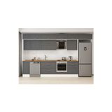 380X240 Cm Klasik Mebran Mutfak Dolabı Beyaz Beyaz Mb-E80S40S60-2 Mebran | Antrasit - Mdf