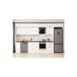 380X240 Cm Klasik Mebran Mutfak Dolabı Beyaz Beyaz Mb-E80S40S60-2 Mebran | Beyaz - Mdf