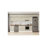 380X240 Cm Klasik Mebran Mutfak Dolabı Beyaz Beyaz Mb-E80S60S40-1 Mebran | Kumtaşı - Mdf