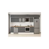 380X240 Cm Klasik Mebran Mutfak Dolabı Beyaz Beyaz Mb-E90S40S50-3 Mebran | Antrasit - Mdf