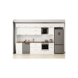 380X240 Cm Klasik Mebran Mutfak Dolabı Beyaz Beyaz Mb-E90S50S40-2 Mebran | Beyaz - Mdf