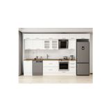 380X240 Cm Klasik Mebran Mutfak Dolabı Beyaz Beyaz Mb-E90S50S40-3 Mebran | Beyaz - Mdf