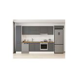 385X222 Cm Klasik Mebran Mutfak Dolabı Beyaz Mbb-E90B45S50-1 Mebran | Antrasit - Suntalam