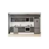 385X240 Cm High Gloss Mutfak Dolabı Mb-E90S45S50-2 High Gloss | Antrasit - Suntalam