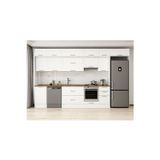 385X240 Cm Klasik Mebran Mutfak Dolabı Beyaz Beyaz Mb-E90S50S45-1 Mebran | Beyaz - Mdf
