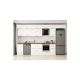 385X240 Cm Klasik Mebran Mutfak Dolabı Beyaz Beyaz Mb-E90S50S45-2 Mebran | Beyaz - Mdf