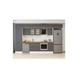 385X240 Cm Klasik Mebran Mutfak Dolabı Beyaz Mbb-E80B60S45-3 Mebran | Antrasit - Suntalam