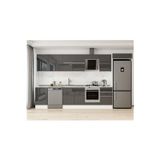 390X222 Cm High Gloss Mutfak Dolabı Mb-E90S50S50-2 High Gloss | Antrasit - Suntalam