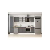 390X222 Cm Klasik Mebran Mutfak Dolabı Beyaz Beyaz Mbb-E90B50S50-3 Mebran | Antrasit - Mdf