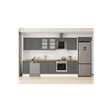 390X222 Cm Klasik Mebran Mutfak Dolabı Beyaz Mb-E90S40S60-3 Mebran | Antrasit - Suntalam