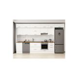 390X240 Cm Klasik Mebran Mutfak Dolabı Beyaz Beyaz Mb-E90S50S50-1 Mebran | Beyaz - Suntalam