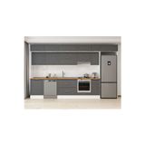 390X240 Cm Klasik Mebran Mutfak Dolabı Beyaz Beyaz Mb-E90S60S40-1 Mebran | Antrasit - Mdf