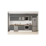390X240 Cm Klasik Mebran Mutfak Dolabı Beyaz Beyaz Mb-E90S60S40-3 Mebran | Antrasit - Mdf