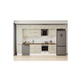 390X240 Cm Klasik Mebran Mutfak Dolabı Beyaz Beyaz Mbb-E90B40S60-2 Mebran | Kumtaşı - Mdf