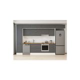 390X240 Cm Klasik Mebran Mutfak Dolabı Beyaz Mbb-E90B50S50-1 Mebran | Antrasit - Suntalam