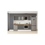 390X240 Cm Klasik Mebran Mutfak Dolabı Beyaz Mbb-E90B60S40-3 Mebran | Antrasit - Suntalam