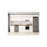 395X240 Cm Klasik Mebran Mutfak Dolabı Beyaz Beyaz Mb-E90S60S45-1 Mebran | Beyaz - Suntalam
