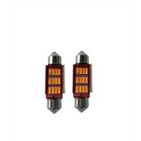 39mm Sofit Led Ampul Turuncu 12 Led, Plaka Bagaj Tavan Aydınlatma 2 Adet