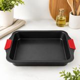39x26cm Isınmayan Silikon Kulplu Yapışmaz Fırın Tepsisi-Çok Amaçlı Pişirme Tepsisi
