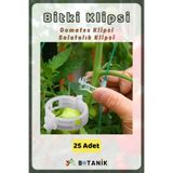 3A BOTANİK Bitki Destek Klipsi, Askı Klipsi, Sera Sebze Fide Bağlama Klipsi, Domates Salatalık Klipsi, 25 Adet