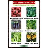 3A Botanik Mega Sebze Tohum Seti - 1, Toplam 32 GRAM/2.000 Adet Sebze Tohumu