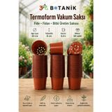 3A BOTANİK Termoform Bitki Üretim Saksısı, 10x8 cm 0,4 Litre Fide Fidan Bitki Yetiştirme Saksısı, Ekonomik Saksı, 50 Adet