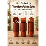 3A BOTANİK Termoform Bitki Üretim Saksısı, 12x9 cm 0,8 Litre Fide Fidan Bitki Yetiştirme Saksısı, Ekonomik Saksı, 50 Adet