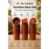 3A BOTANİK Termoform Bitki Üretim Saksısı, 14x12 cm 1,3 Litre Fide Fidan Bitki Yetiştirme Saksısı, Ekonomik Saksı, 25 Adet
