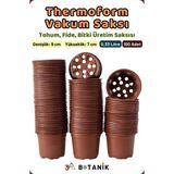 3A Botanik Thermoform Vakum Saksı, 9X7 Cm, Üretim Saksısı, 0,33 Litre, Bitki Üretim Saksısı, 100 Adet