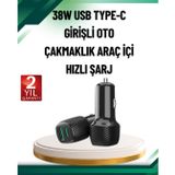 3A Güç Kapasiteli USB & Type-C Çakmaklık Şarj Adaptörü