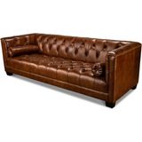 3A Mobilya 3A Leather Dark Hardwood Kanepe - Kahverengi